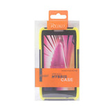 REIKO MOTOROLA RAZR HD HYBRID CASE WITH HORIZONTAL KICKSTAND IN BLACK YELLOW