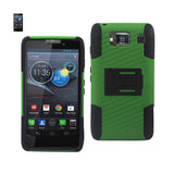 REIKO MOTOROLA DROID RAZR HD HYBRID CASE WITH HORIZONTAL KICKSTAND IN GREY BLACK