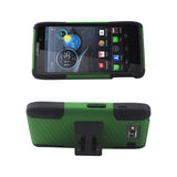 REIKO MOTOROLA DROID RAZR HD HYBRID CASE WITH HORIZONTAL KICKSTAND IN GREY BLACK