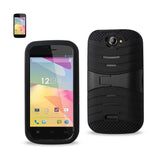 REIKO BLU ADVANCE 4.0 HYBRID HEAVY DUTY ANTI SLIP CASE WITH KICKSTAND IN BLACK