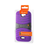 REIKO BLU ADVANCE 4.5 HYBRID HEAVY DUTY ANTI SLIP CASE WITH KICKSTAND IN PURPLE BLACK