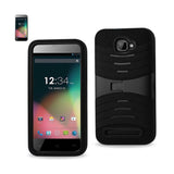 REIKO BLU DASH 5.0 HYBRID HEAVY DUTY ANTI SLIP CASE WITH KICKSTAND IN BLACK