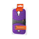 REIKO BLU STUDIO 5.0 HYBRID HEAVY DUTY ANTI SLIP CASE WITH KICKSTAND IN PURPLE BLACK