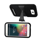 REIKO BLU STUDIO 5.5 HYBRID HEAVY DUTY ANTI SLIP CASE WITH KICKSTAND IN BLACK