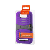 REIKO BLU STUDIO 5.5 HYBRID HEAVY DUTY ANTI SLIP CASE WITH KICKSTAND IN PURPLE BLACK