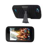 REIKO BLU LIFE PLAY HYBRID HEAVY DUTY ANTI SLIP CASE WITH KICKSTAND IN BLACK