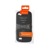 REIKO BLU LIFE PLAY HYBRID HEAVY DUTY ANTI SLIP CASE WITH KICKSTAND IN BLACK