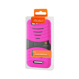 REIKO BLU LIFE PRO HYBRID HEAVY DUTY ANTI SLIP CASE WITH KICKSTAND IN HOT PINK BLACK