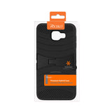 REIKO SAMSUNG GALAXY A3 (2016) HYBRID HEAVY DUTY ANTI SLIP CASE WITH KICKSTAND IN BLACK