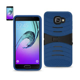 REIKO SAMSUNG GALAXY A3 (2016) HYBRID HEAVY DUTY ANTI SLIP CASE WITH KICKSTAND IN NAVY BLACK