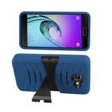 REIKO SAMSUNG GALAXY A3 (2016) HYBRID HEAVY DUTY ANTI SLIP CASE WITH KICKSTAND IN NAVY BLACK
