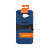 REIKO SAMSUNG GALAXY A3 (2016) HYBRID HEAVY DUTY ANTI SLIP CASE WITH KICKSTAND IN NAVY BLACK