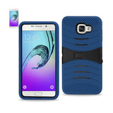 REIKO SAMSUNG GALAXY A7 (2016) HYBRID HEAVY DUTY ANTI SLIP CASE WITH KICKSTAND IN NAVY BLACK