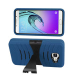 REIKO SAMSUNG GALAXY A7 (2016) HYBRID HEAVY DUTY ANTI SLIP CASE WITH KICKSTAND IN NAVY BLACK