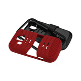 REIKO ZTE OVERTURE HYBRID HEAVY DUTY ANTI SLIP CASE WITH KICKSTAND IN RED BLACK