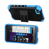 REIKO BLACKBERRY Z10 HYBRID HEAVY DUTY CASE WITH HORIZONTAL KICKSTAND IN NAVY BLACK