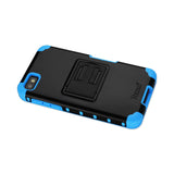 REIKO BLACKBERRY Z10 HYBRID HEAVY DUTY CASE WITH HORIZONTAL KICKSTAND IN NAVY BLACK