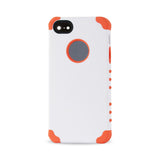 REIKO IPHONE SE/ 5S/ 5 SLIM HYBRID HEAVY DUTY CASE IN WHITE ORANGE