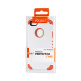 REIKO IPHONE SE/ 5S/ 5 SLIM HYBRID HEAVY DUTY CASE IN WHITE ORANGE