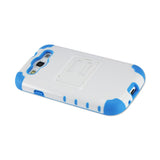 REIKO SAMSUNG GALAXY S3 HYBRID HEAVY DUTY CASE WITH HORIZONTAL KICKSTAND IN BLUE