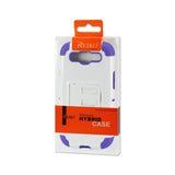 REIKO SAMSUNG GALAXY S3 HYBRID HEAVY DUTY CASE WITH HORIZONTAL KICKSTAND IN WHITE PURPLE