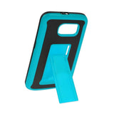 REIKO SAMSUNG GALAXY S6 HYBRID HEAVY DUTY CASE WITH VERTICAL KICKSTAND IN BLACK NAVY