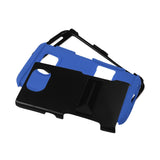 REIKO SAMSUNG GALAXY S6 HYBRID HEAVY DUTY GRIP CASE WITH LOWER KICKSTAND IN NAVY BLACK