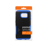 REIKO SAMSUNG GALAXY S6 HYBRID HEAVY DUTY GRIP CASE WITH LOWER KICKSTAND IN NAVY BLACK
