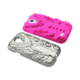 REIKO SAMSUNG GALAXY S4 HYBRID SKULLS CASE WITH KICKSTAND IN HOT PINK