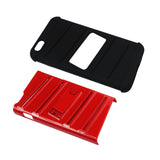 REIKO IPHONE 6 PLUS HYBRID FISHBONE CASE WITH KICKSTAND IN BLACK RED