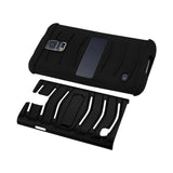 REIKO SAMSUNG GALAXY S5 HYBRID FISHBONE CASE WITH KICKSTAND IN BLACK