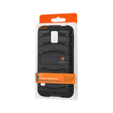 REIKO SAMSUNG GALAXY S5 HYBRID FISHBONE CASE WITH KICKSTAND IN BLACK