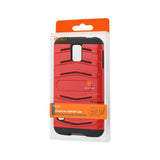 REIKO SAMSUNG GALAXY S5 HYBRID FISHBONE CASE WITH KICKSTAND IN BLACK RED