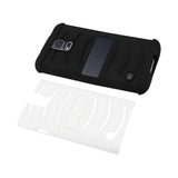 REIKO SAMSUNG GALAXY S5 HYBRID FISHBONE CASE WITH KICKSTAND IN BLACK WHITE