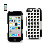 REIKO IPHONE 5C HYBRID SUCTION DOT HOLES CASE IN BLACK WHITE