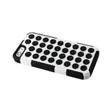 REIKO IPHONE 5C HYBRID SUCTION DOT HOLES CASE IN BLACK WHITE