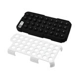 REIKO IPHONE 5C HYBRID SUCTION DOT HOLES CASE IN BLACK WHITE
