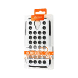 REIKO SAMSUNG GALAXY S4 HYBRID SUCTION DOT HOLES CASE IN BLACK WHITE