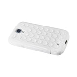REIKO SAMSUNG GALAXY S4 HYBRID SUCTION DOT HOLES CASE IN WHITE