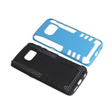 REIKO SAMSUNG GALAXY S6 EDGE HYBRID TIRE CASE IN BLACK BLUE