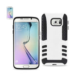 REIKO SAMSUNG GALAXY S6 EDGE HYBRID TIRE CASE IN BLACK WHITE