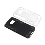 REIKO SAMSUNG GALAXY S6 EDGE HYBRID TIRE CASE IN BLACK WHITE