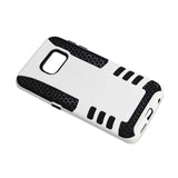 REIKO SAMSUNG GALAXY S6 EDGE HYBRID TIRE CASE IN BLACK WHITE