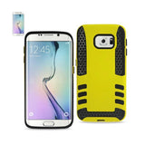 REIKO SAMSUNG GALAXY S6 EDGE HYBRID TIRE CASE IN BLACK YELLOW