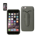 REIKO IPHONE 6 PLUS HYBRID HEAVY DUTY CASE WITH BENDING KICKSTAND IN GRAY
