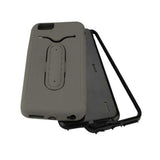 REIKO IPHONE 6 PLUS HYBRID HEAVY DUTY CASE WITH BENDING KICKSTAND IN GRAY