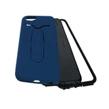 REIKO IPHONE 6 PLUS HYBRID HEAVY DUTY CASE WITH BENDING KICKSTAND IN NAVY