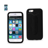 REIKO IPHONE 6 HYBRID HEAVY DUTY CASE WITH BENDING KICKSTAND IN BLACK