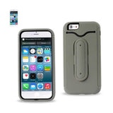 REIKO IPHONE 6 HYBRID HEAVY DUTY CASE WITH BENDING KICKSTAND IN GRAY