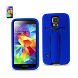 REIKO SAMSUNG GALAXY S5 HYBRID HEAVY DUTY CASE WITH BENDING KICKSTAND IN NAVY